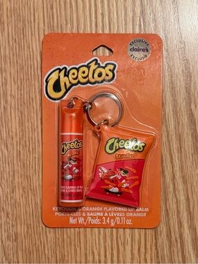 Cheetos Keychain and Flavored Lip Balm